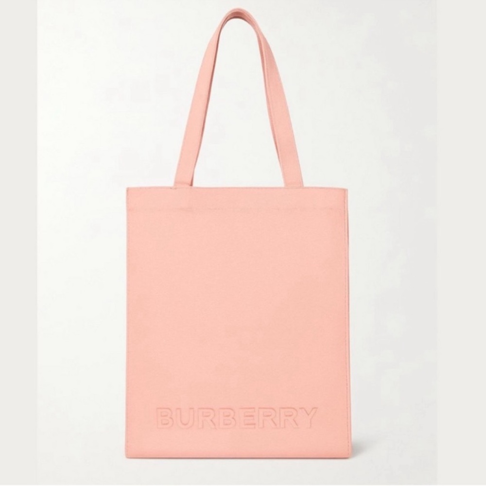 Burberry Pink Embossed Logo Vertical Tote
